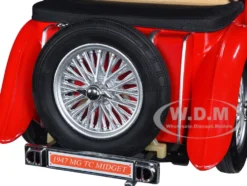 1947 MG TC Midget Red 1/18 Diecast Model Car Road Signature 92468r