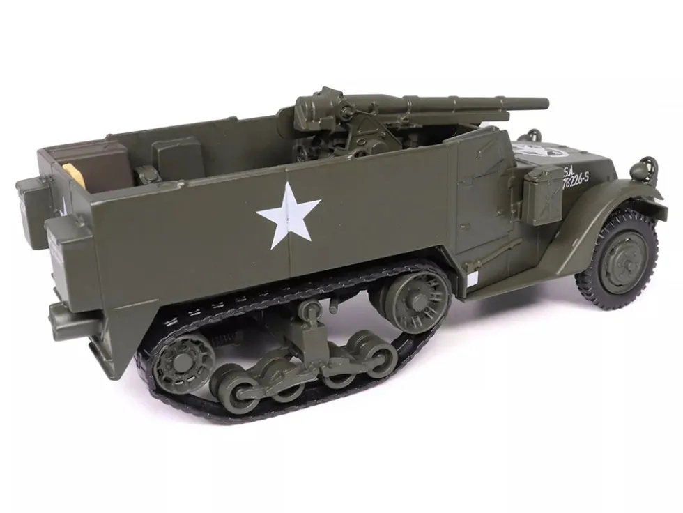 M3 Gun Motor Carriage with 75mm M1897A4 Gun Olive Drab "United States Army" 1/43 Diecast Model by Militaria Die Cast