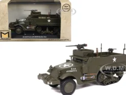 M3 Half-Track AFV with M2HB Machine Gun Olive Drab "United States Army" 1/43 Diecast Model by Militaria Die Cast