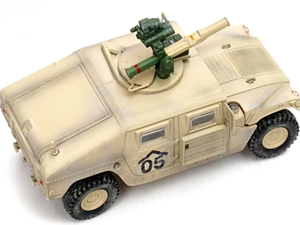 M1046 HUMVEE Tow Missile Carrier Desert Camouflage E Troop 9th Regiment 2nd Brigade Combat Team 3rd Infantry Division Mechanized Iraq 2003 Military Miniature Series 1/64 Diecast Model Panzerkampf 12501AC