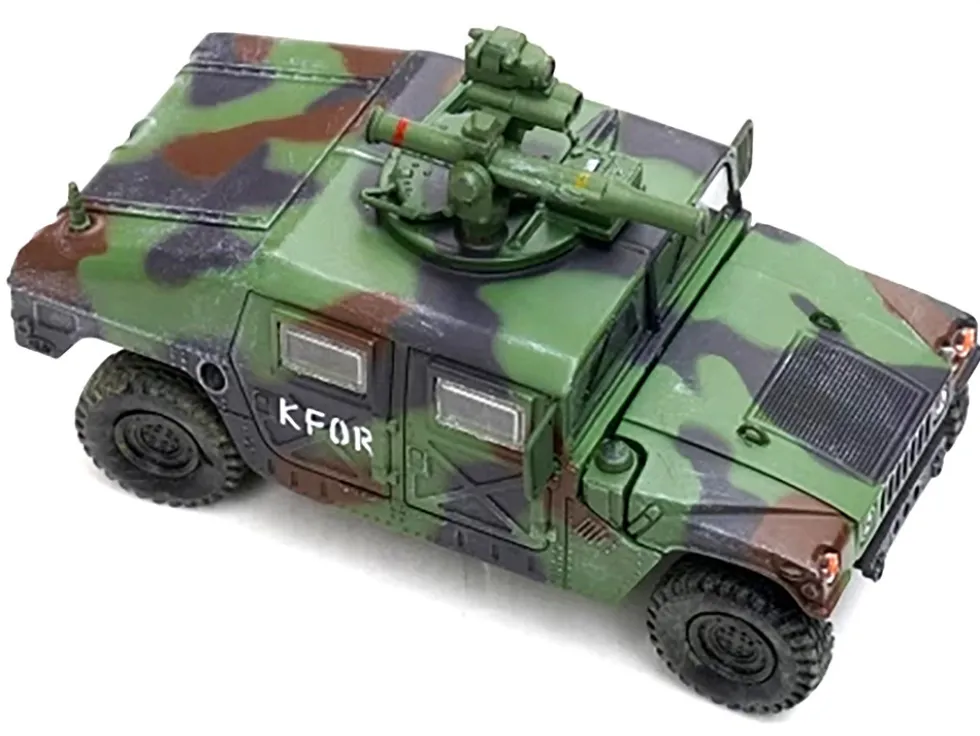 M1046 HUMVEE Tow Missile Carrier Green Camouflage 3rd Battalion 8th Marine Regiment Kosovo Force KFOR 1999 Military Miniature Series 1/64 Diecast Model Panzerkampf 12501AB
