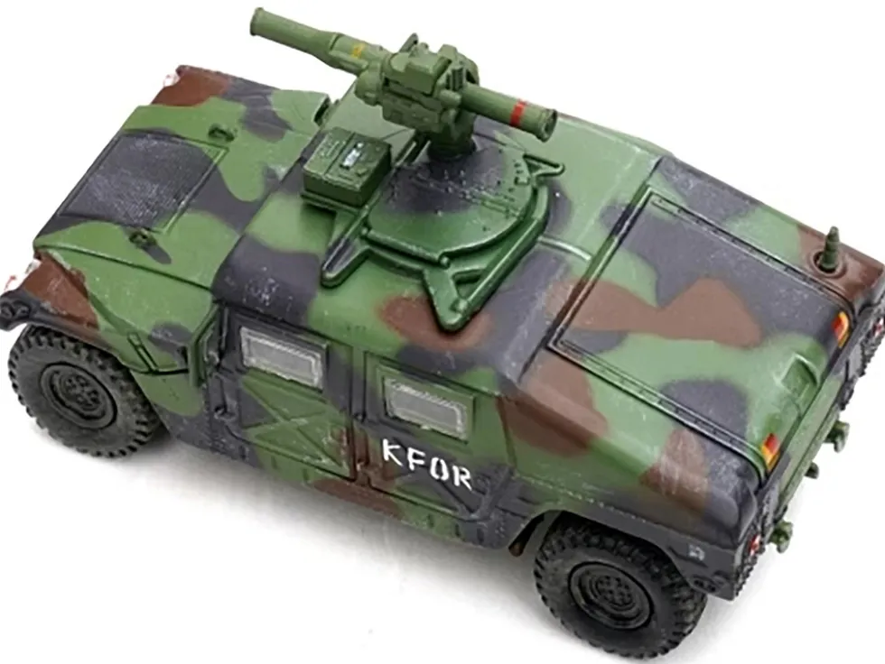 M1046 HUMVEE Tow Missile Carrier Green Camouflage 3rd Battalion 8th Marine Regiment Kosovo Force KFOR 1999 Military Miniature Series 1/64 Diecast Model Panzerkampf 12501AB