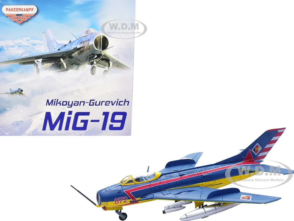 Mikoyan Gurevich MiG 19S Farmer C Fighter Aircraft 1 Staffel JG 3 Preschen 5th World Aerobatic Championships 1968 Wing Series 1/72 Diecast Model Panzerkampf 14642PB