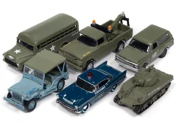 Military Set B of 6 pieces 2024 Release 2 Limited Edition Diecast Models by Johnny Lightning