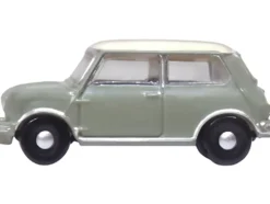 Mini Classic Tweed Gray with Cream Top 1/148 (N) Scale Diecast Model Car by Oxford Diecast