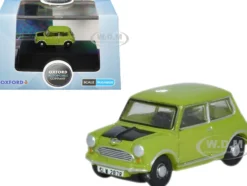Mini Cooper Lime Green with Matt Black 1/148 (N) Scale Diecast Model Car by Oxford Diecast