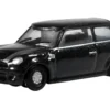 Mini Cooper S RHD (Right Hand Drive) Midnight Black with Silver Stripes 1/148 (N) Scale Diecast Model Car by Oxford Diecast