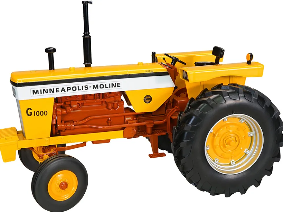 Minneapolis Moline G1000 Open Station 2WD Tractor Yellow with Brown Frame "Classic Series" 1/16 Diecast Model by SpecCast