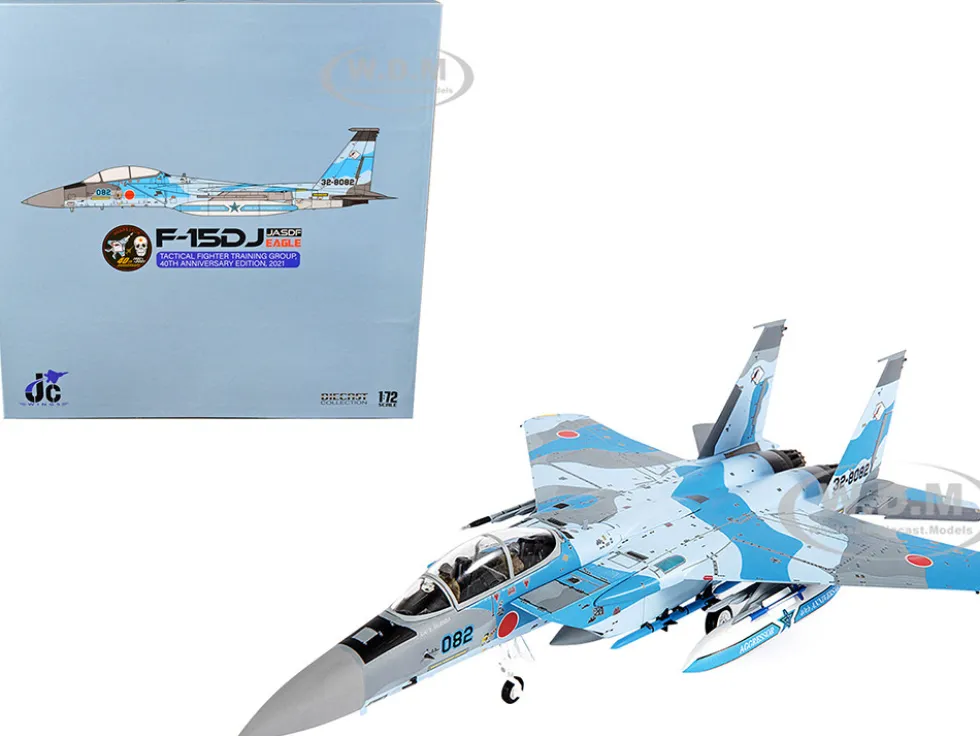 Mitsubishi F-15DJ Eagle Fighter Plane JASDF Japan Air Self-Defense Force Tactical Fighter Training Group 40th Anniversary Edition 2021 1/72 Diecast Model JC Wings JCW-72-F15-019