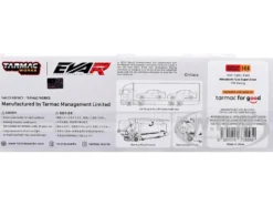 Mitsubishi Fuso Super Great Truck with Transporter "EVA Racing" White with Graphics "Truck64" Series 1/64 Diecast Model Car by Tarmac Works