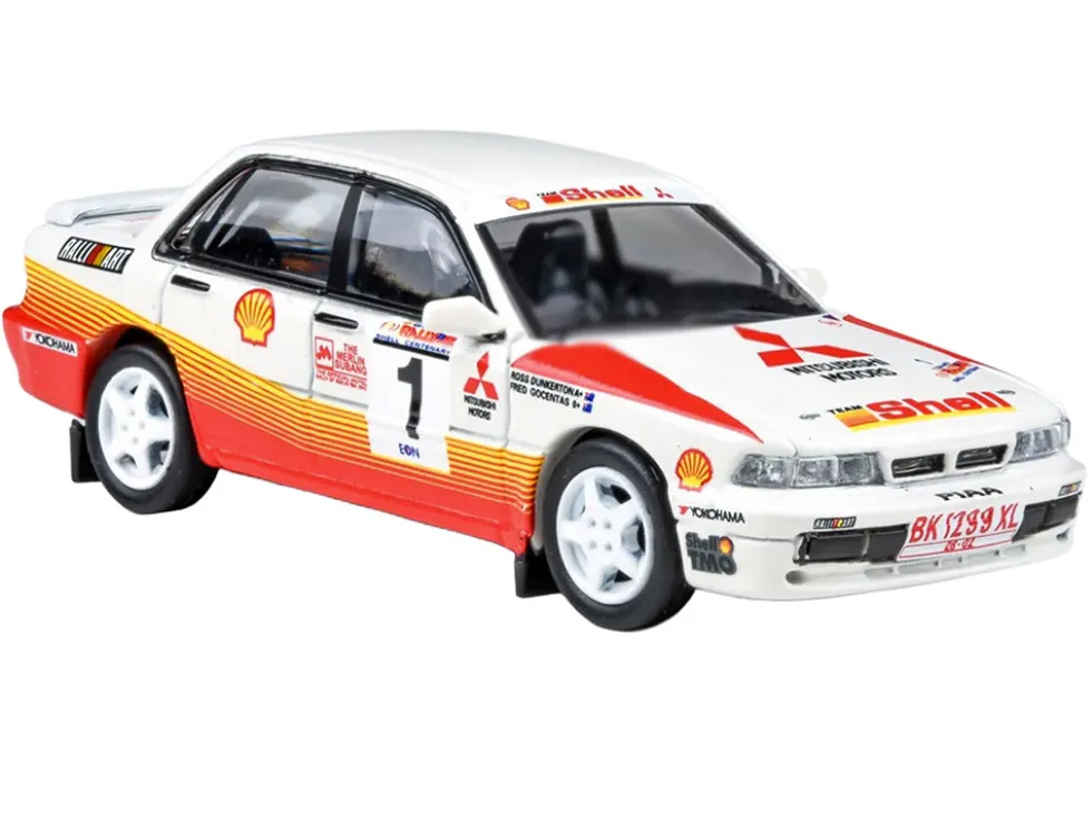 Mitsubishi Galant VR-4 RHD (Right Hand Drive) #1 Ross Dunkerton - Fred Gocentas Winner "APRC Rally Malaysia" (1991) 1/64 Diecast Model Car by Paragon Models
