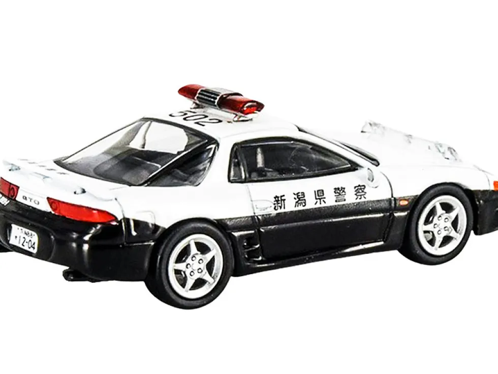 Mitsubishi GTO RHD Right Hand Drive Japanese Police White Black 1/64 Diecast Model Car Paragon Models PA-65136
