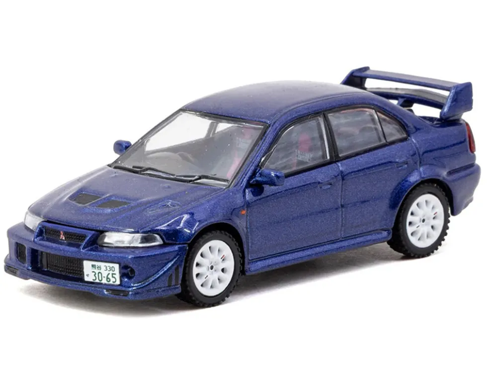 Mitsubishi Lancer Evolution VI RHD (Right Hand Drive) "Tommi Makinen Edition" Blue Metallic "Road64" Series 1/64 Diecast Model by Tarmac Works