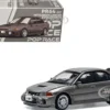 Mitsubishi Lancer Evolution IV RHD (Right Hand Drive) Dark Gray Metallic 1/64 Diecast Model Car by Pop Race