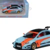 Mitsubishi Lancer Evolution X Varis RHD (Right Hand Drive) Light Blue with Black Top and Orange Stripes 1/64 Diecast Model Car by CM Model