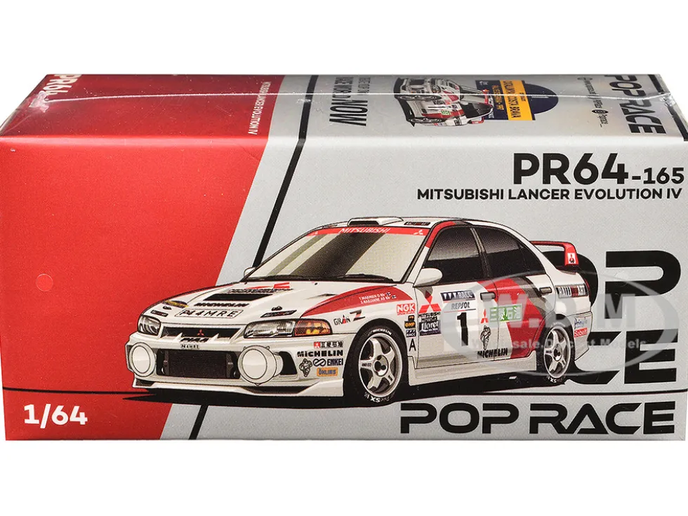 Mitsubishi Lancer Evolution IV RHD (Right Hand Drive) #1 Tommi Makinen - Seppo Harjanne Winner "Rally de Catalunya" (1997) 1/64 Diecast Model Car by Pop Race