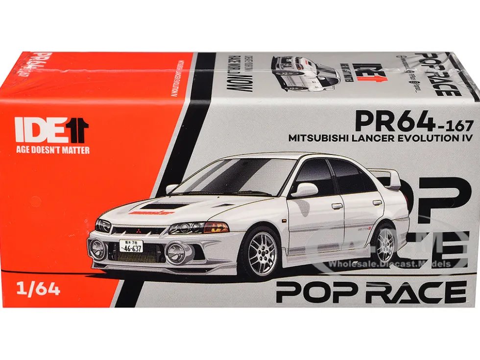 Mitsubishi Lancer Evolution IV RHD (Right Hand Drive) White "Indonesia Diecast Expo 2024 Exclusive" 1/64 Diecast Model Car by Pop Race