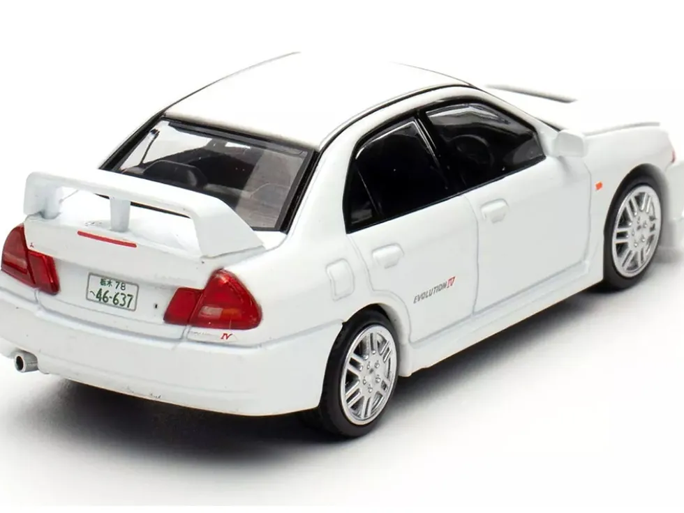 Mitsubishi Lancer Evolution IV RHD (Right Hand Drive) White "Indonesia Diecast Expo 2024 Exclusive" 1/64 Diecast Model Car by Pop Race