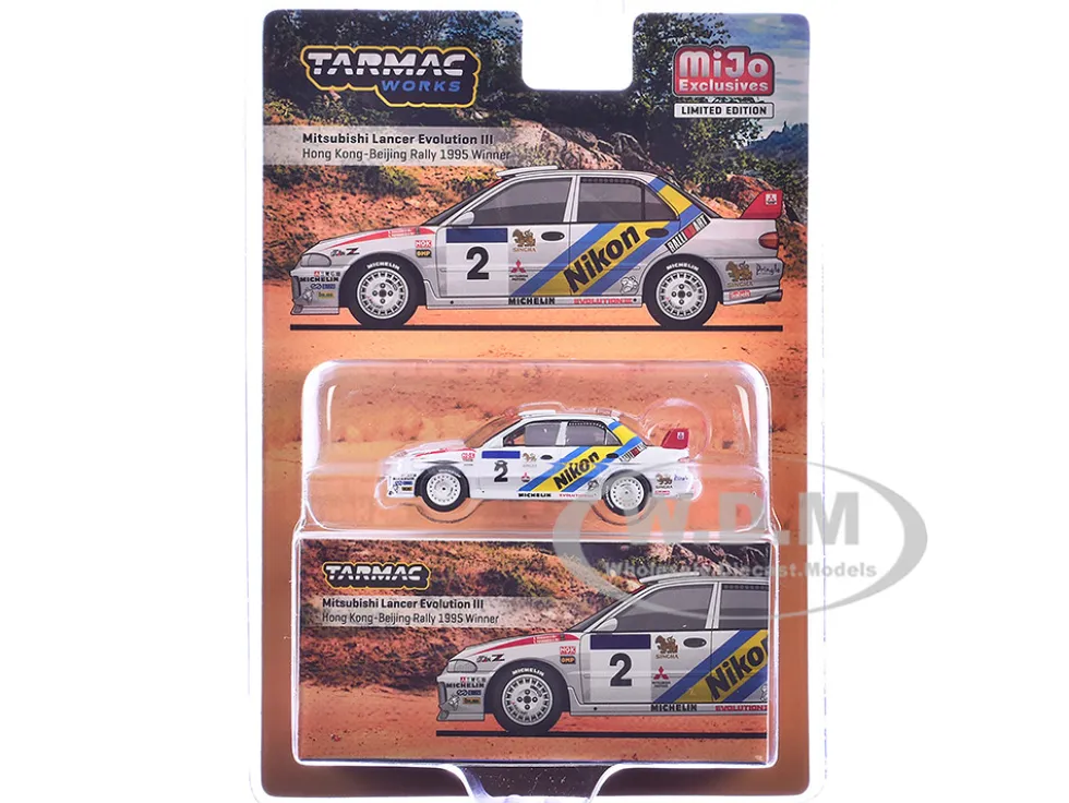 Mitsubishi Lancer Evolution III #2 Kenneth Eriksson - Staffan Parmander Winner "Hong Kong-Beijing Rally" (1995) "Global64" Series 1/64 Diecast Model by Tarmac Works