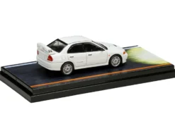 Mitsubishi Lancer RS Evolution IV RHD Right Hand Drive) White Monstar with Seiji Iwaki Driver Figure Initial D 1995 2013 Manga 1/64 Diecast Model Car Hobby Japan HJ642011D