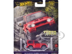Mitsubishi Pajero Evolution RHD (Right Hand Drive) Red "Terra Trek" Series Diecast Model Car by Hot Wheels