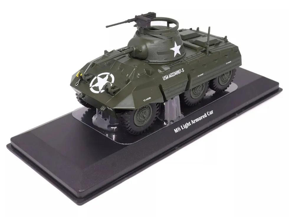 M8 Light Armored Car Olive Drab "United States Army" 1/43 Diecast Model by Militaria Die Cast