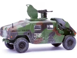 M988 Modern 4×4 Utility Vehicle with Grenade Launcher Camouflage "Military Police, 65th Company, 519th MP Battalion, IFOR HQ ARRC Forward, Brcko, Bosnia and Herzegovina" (1996) "Military Miniature" Series 1/64 Diecast Model by Panzerkampf