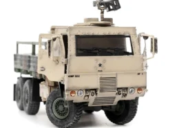 M1083 MTV Medium Tactical Vehicle Armored Cab Cargo Truck with Turret NATO Camouflage US Army Armor Premium Series 1/72 Diecast Model Panzerkampf 12219PB