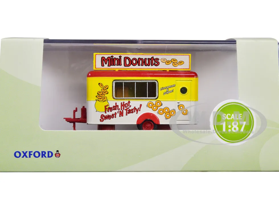 Mobile Food Trailer Mini Donuts 1/87 (HO) Scale Diecast Model Oxford Diecast 87TR019