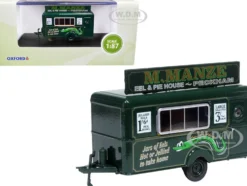 Mobile Food Trailer M. Manze Eel and Pie House - Peckham 1/87 HO Scale Diecast Model Oxford Diecast 87TR018