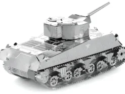 Model Kit American Sherman Tank (Moderate Difficulty) Steel Model by Metal Earth