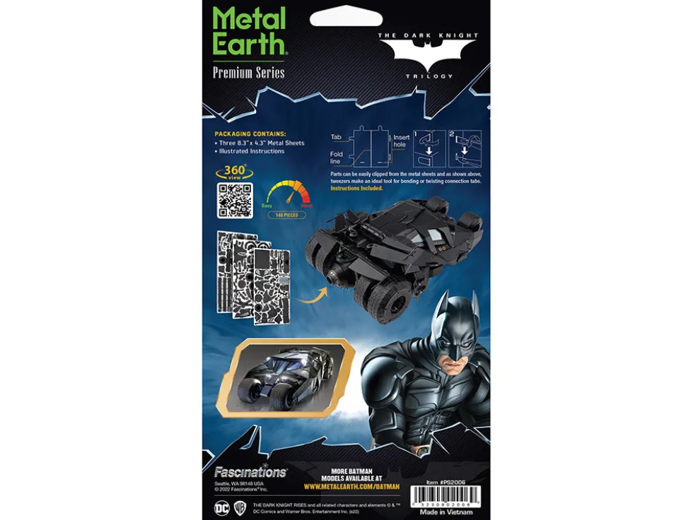 Model Kit Batman Tumbler "The Dark Knight Trilogy" (2005-2012) Movies (Challenging Difficulty) Steel Model by Metal Earth