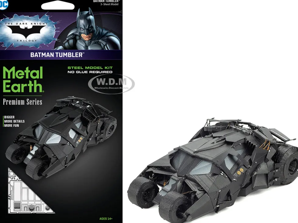 Model Kit Batman Tumbler "The Dark Knight Trilogy" (2005-2012) Movies (Challenging Difficulty) Steel Model by Metal Earth