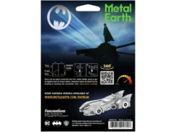 Model Kit 1989 Batmobile "Batman" (1989) Movie (Challenging Difficulty) Steel Model by Metal Earth