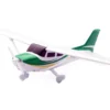 Model Kit Cessna 172 Skyhawk Aircraft White with Green and Yellow Stripes "Sky Pilot" Series 1/42 Plastic Model Kit by New Ray
