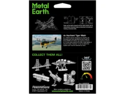 Model Kit De Havilland Tiger Moth Trainer Aircraft (Moderate Difficulty) Steel Model by Metal Earth
