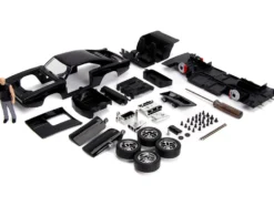 Model Kit Dodge Charger R/T Black and Dom Diecast Figure "Fast & Furious" Movie "Build N' Collect" Series 1/24 Diecast Model Car by Jada