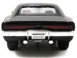 Model Kit Dodge Charger R/T Black and Dom Diecast Figure