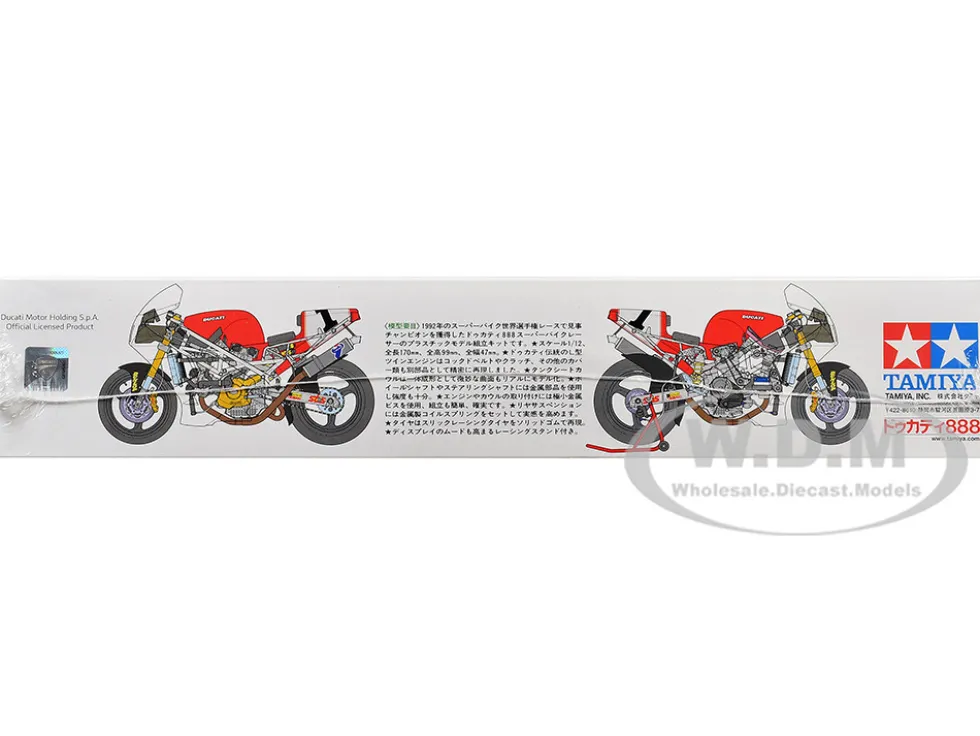 Model Kit Ducati 888 Superbike Racer Motorcycle 1/12 Scale Model by Tamiya