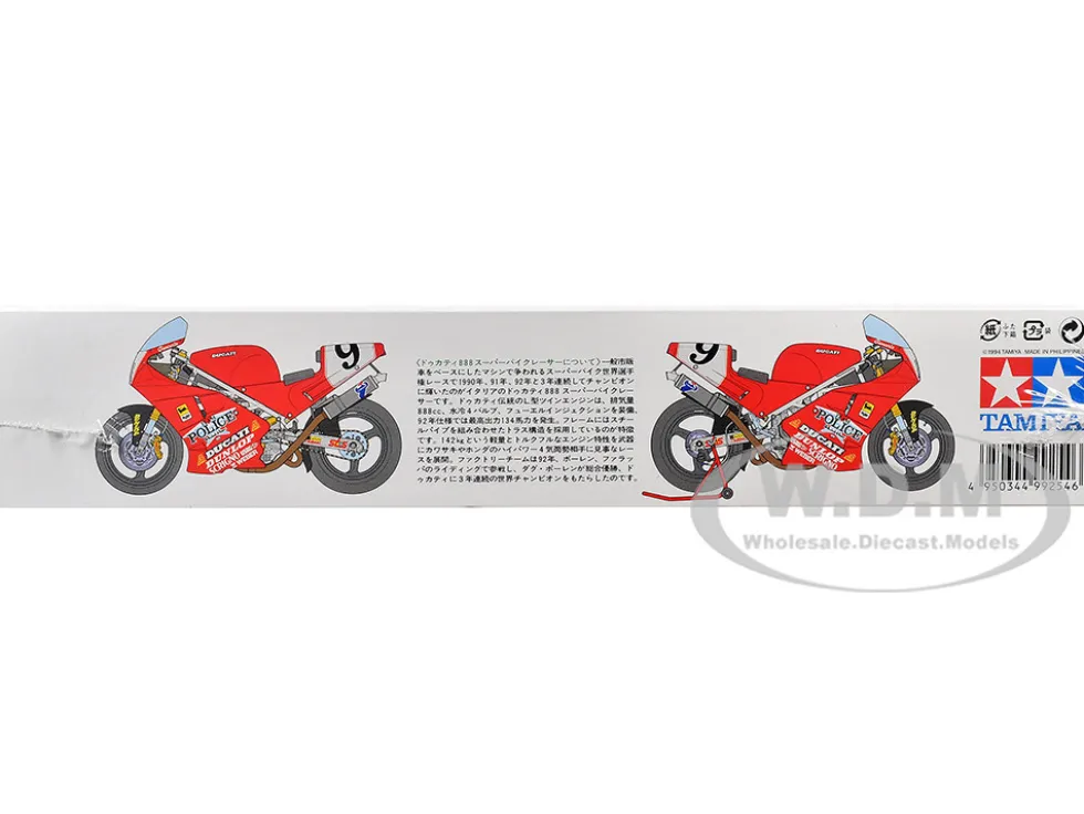 Model Kit Ducati 888 Superbike Racer Motorcycle 1/12 Scale Model by Tamiya