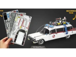 Model Kit Ecto-1 Car White "Ghostbusters" (1984) Movie (Challenging Difficulty) Steel Model by Metal Earth