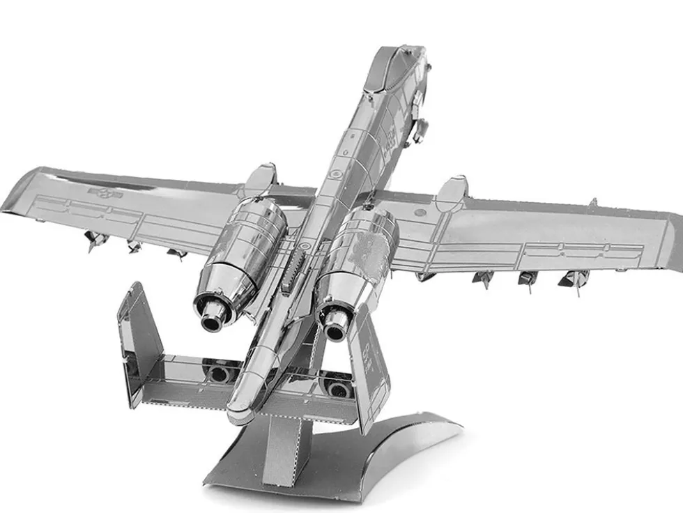 Model Kit Fairchild Republic A-10 Thunderbolt II "Warthog" Attack Aircraft (Moderate Difficulty) Steel Model by Metal Earth