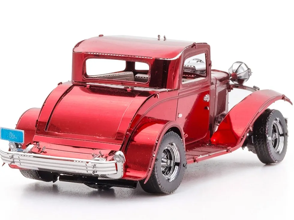 Model Kit 1932 Ford Coupe Red (Moderate Difficulty) Steel Model by Metal Earth