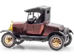 Model Kit 1925 Ford Model T Runabout Dark Red and Black (Moderate Difficulty) Steel Model by Metal Earth