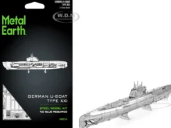 Model Kit German U-Boat Type XXI Submarine (Challenging Difficulty) Steel Model by Metal Earth