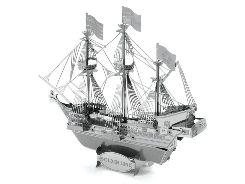 Model Kit Golden Hind Galleon (Moderate Difficulty) Steel Model by Metal Earth