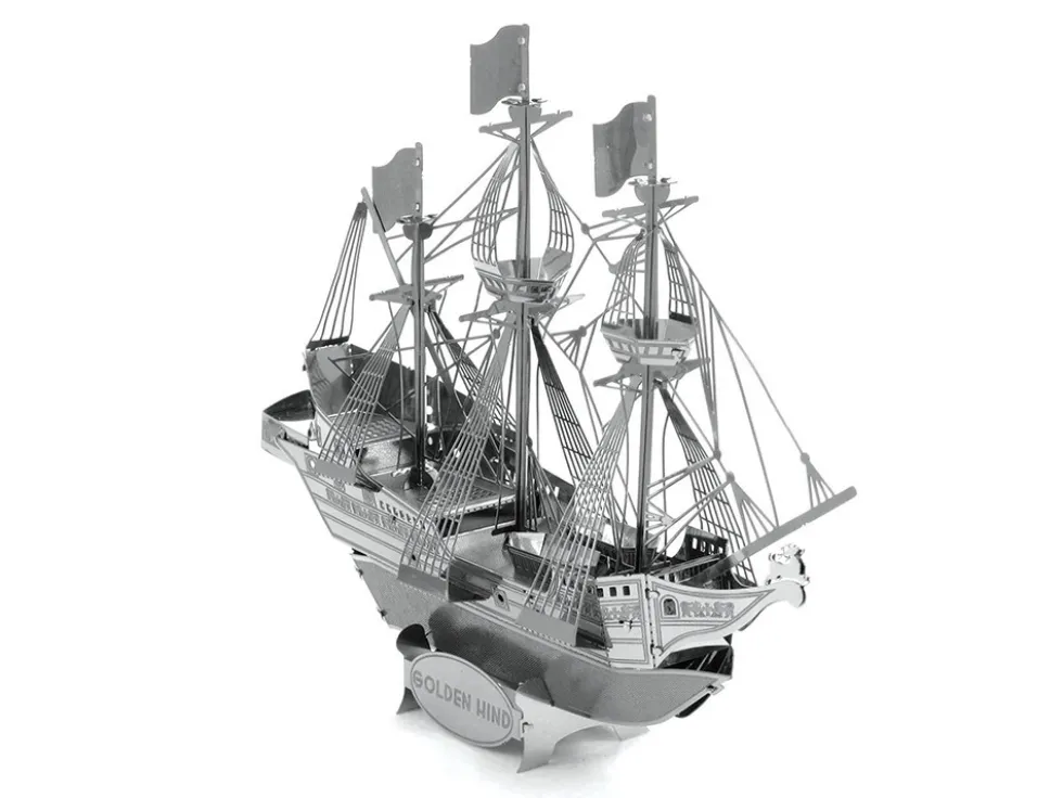Model Kit Golden Hind Galleon (Moderate Difficulty) Steel Model by Metal Earth