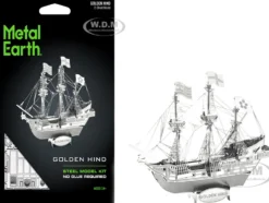 Model Kit Golden Hind Galleon (Moderate Difficulty) Steel Model by Metal Earth