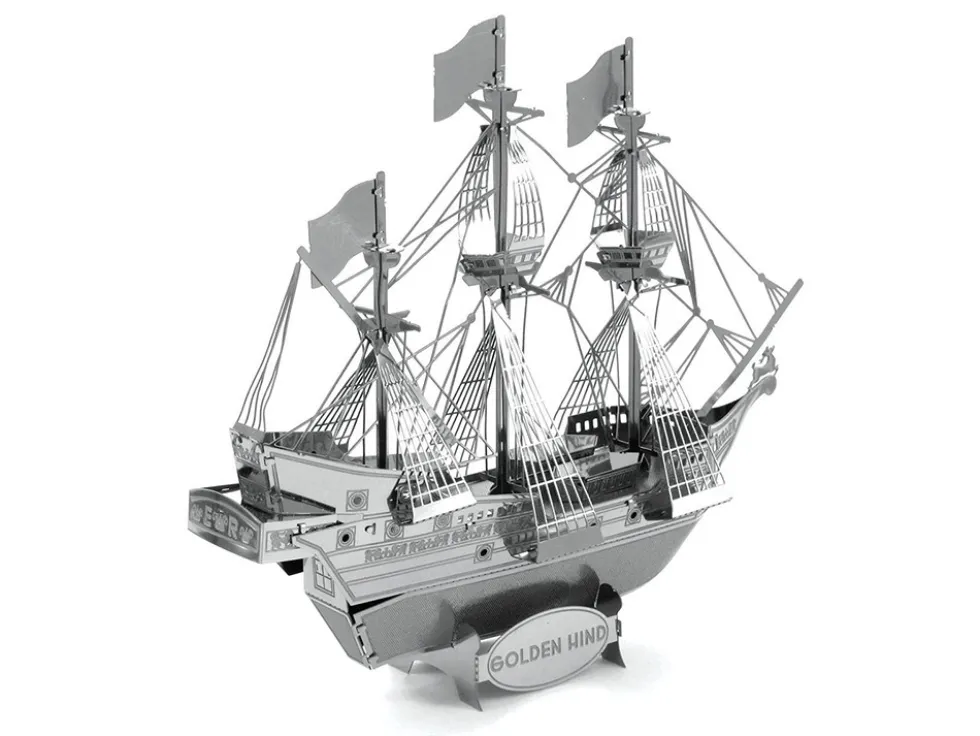 Model Kit Golden Hind Galleon (Moderate Difficulty) Steel Model by Metal Earth