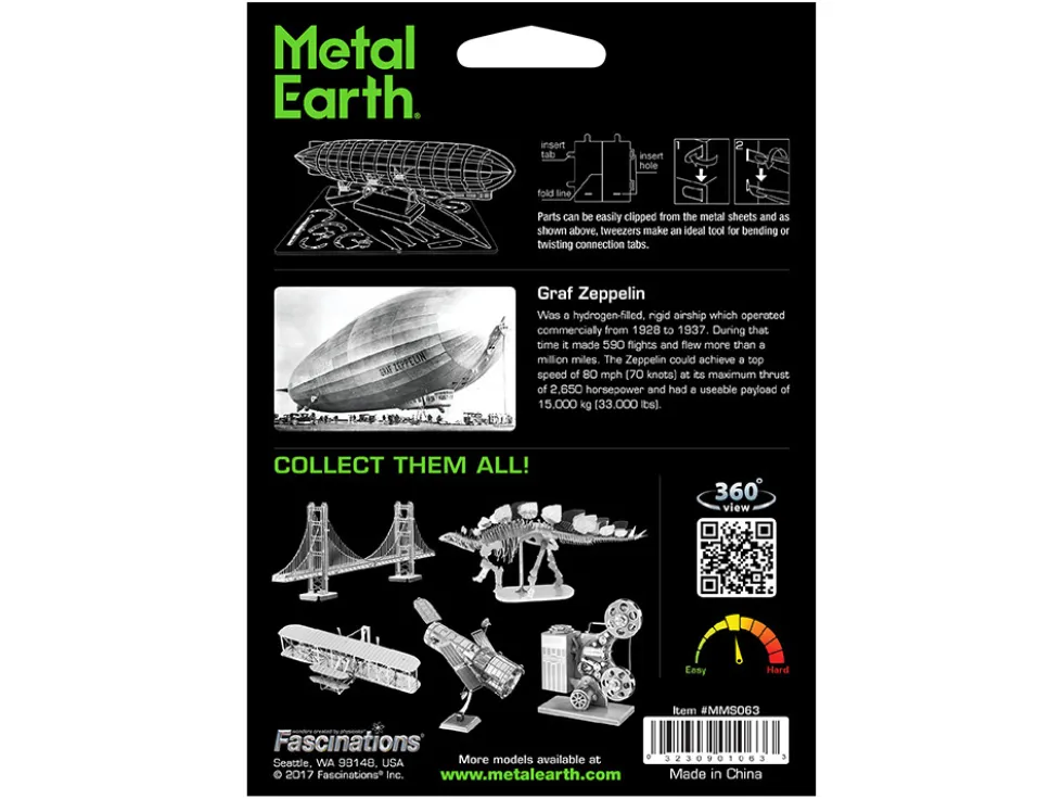 Model Kit Graf Zeppelin Airship (Moderate Difficulty) Steel Model by Metal Earth